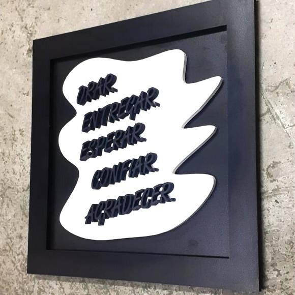 Quadro Decorativo 3d Orar Esperar