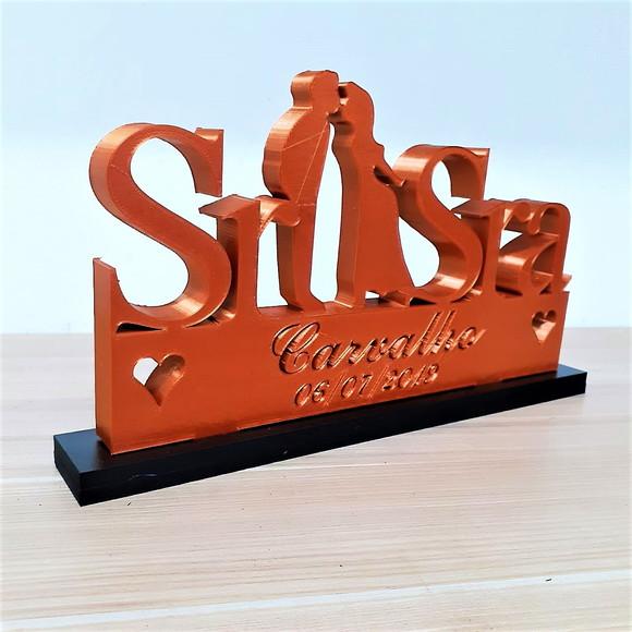 Placa de Casamento Personalizável