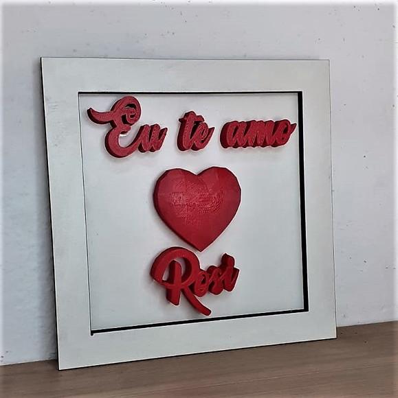 Quadro Decorativo Eu Te Amo Personalizável
