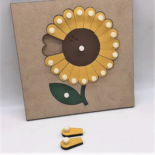 Quebra Cabeças Montessori Botânica Girassol