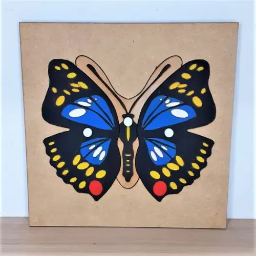 Quebra Cabeças Montessori de Biologia Borboleta