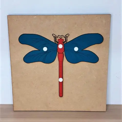 Quebra Cabeças Montessori de Biologia Libélula