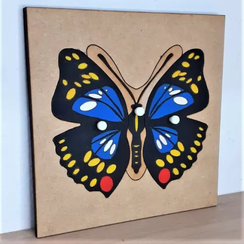 Quebra Cabeças Montessori de Biologia Borboleta