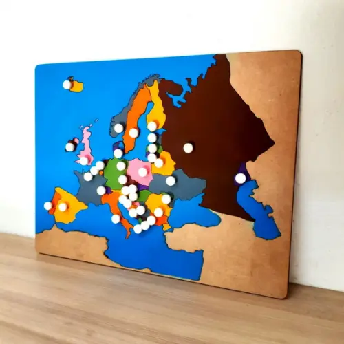 Quebra Cabeças Montessori Mapa da Europa