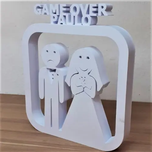 Figura Decorativa Game Over Personalizado