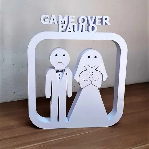 Figura Decorativa Game Over Personalizado
