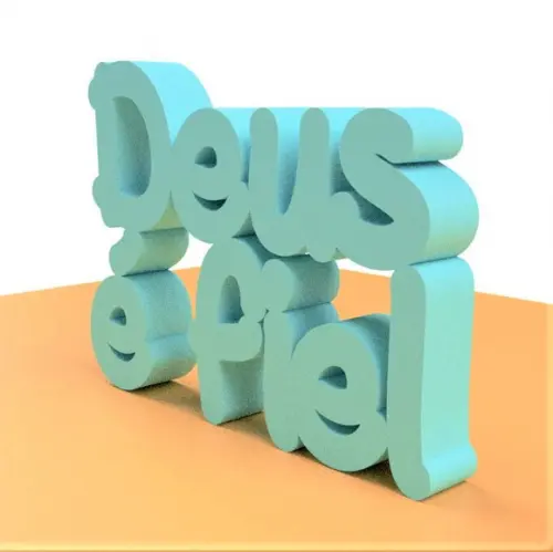 Frase Decorativa Deus É Fiel