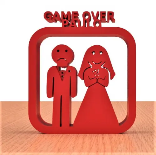 Figura Decorativa Game Over Personalizado
