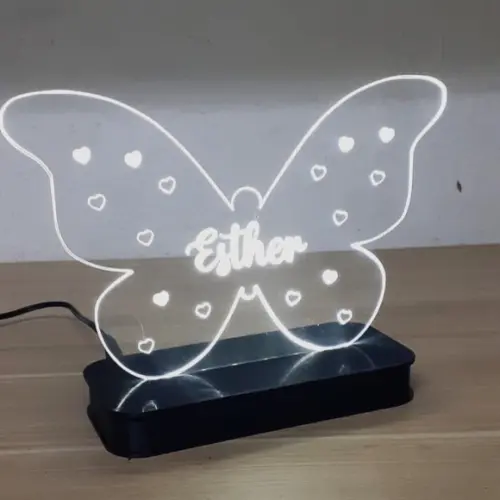 Luminária Personalizada Borboleta em Acrílico