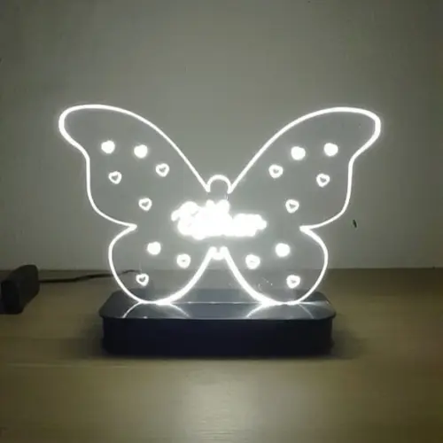 Luminária Personalizada Borboleta em Acrílico