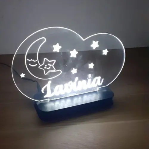 Luminária Personalizada Nuvem em Acrílico