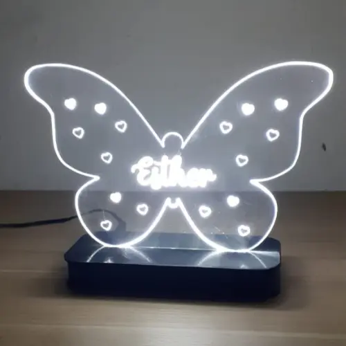 Luminária Personalizada Borboleta em Acrílico