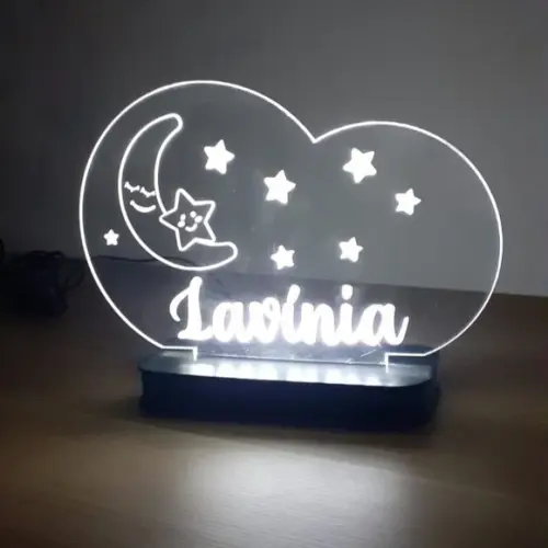 Luminária Personalizada Nuvem em Acrílico