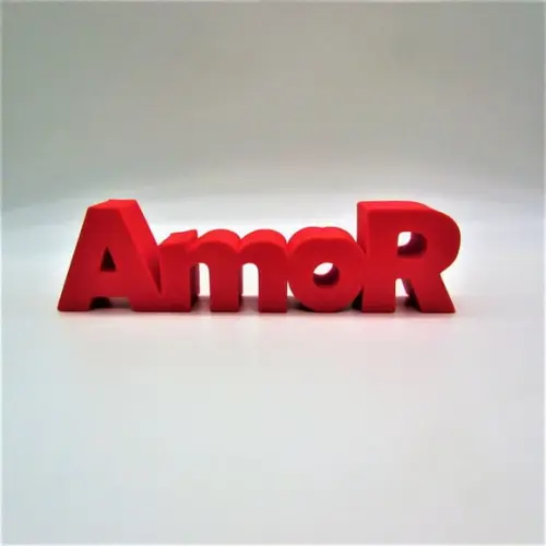 Palavra Decorativa Amor Feita com Impressão 3d