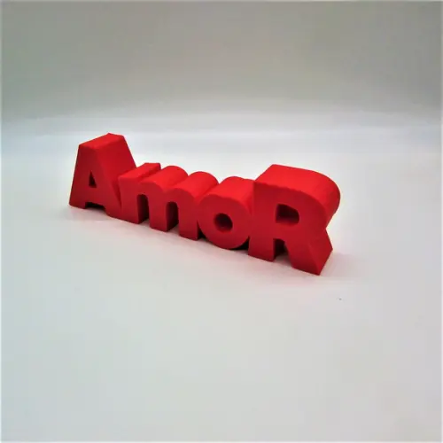 Palavra Decorativa Amor Feita com Impressão 3d