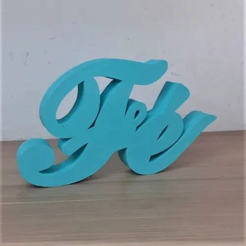 Palavra Decorativa Fé Feita com Impressão 3d