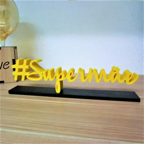 Palavra Decorativa Feita com Impressão 3d #supermãe