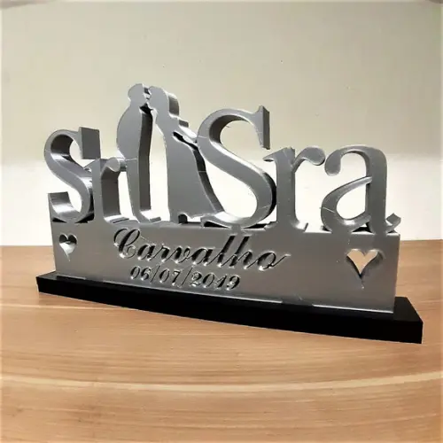 Placa de Casamento Personalizável