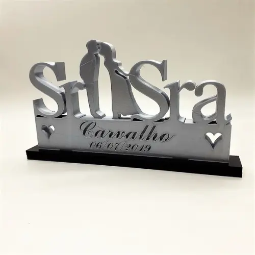 Placa de Casamento Personalizável