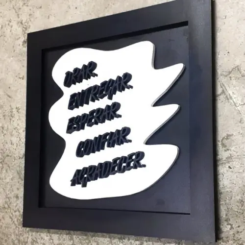 Quadro Decorativo 3d Orar Esperar