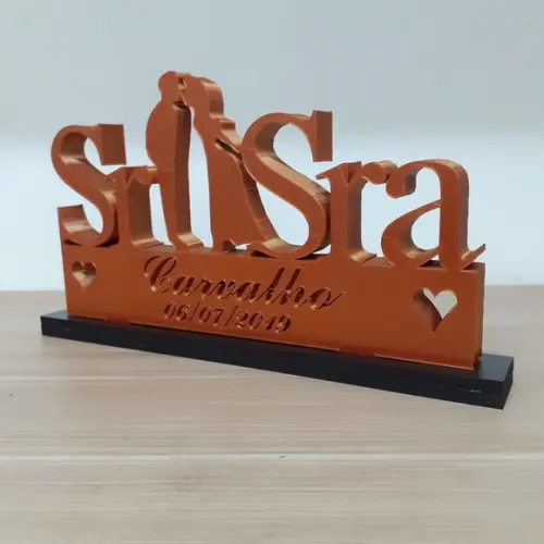 Placa de Casamento Personalizável
