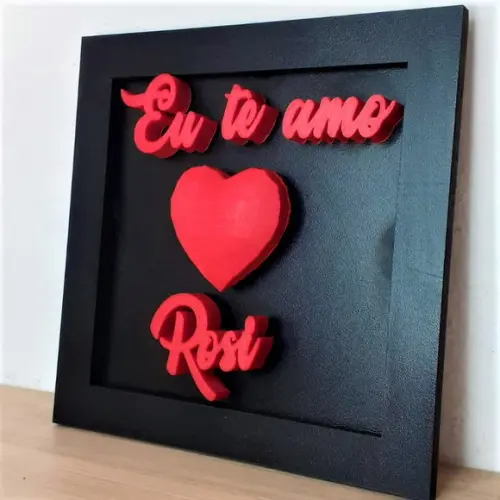 Quadro Decorativo Eu Te Amo Personalizável