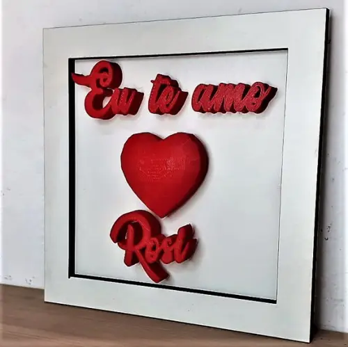 Quadro Decorativo Eu Te Amo Personalizável