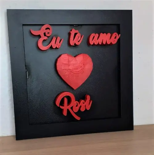 Quadro Decorativo Eu Te Amo Personalizável
