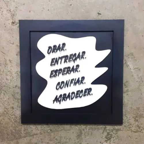 Quadro Decorativo 3d Orar Esperar
