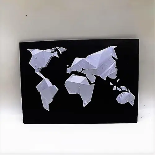 Quadro Mapa Mundi 3d
