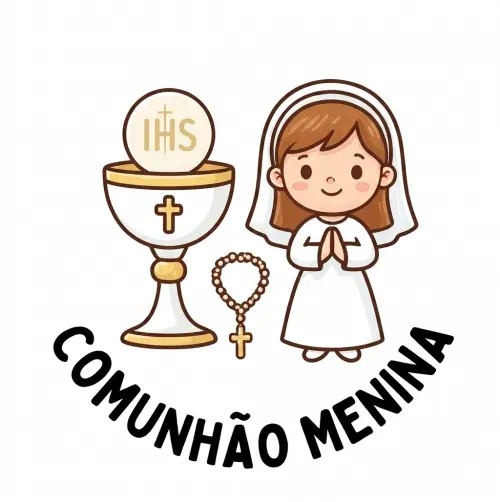 Convites  Primeira Comunhão/ Eucaristia Menina