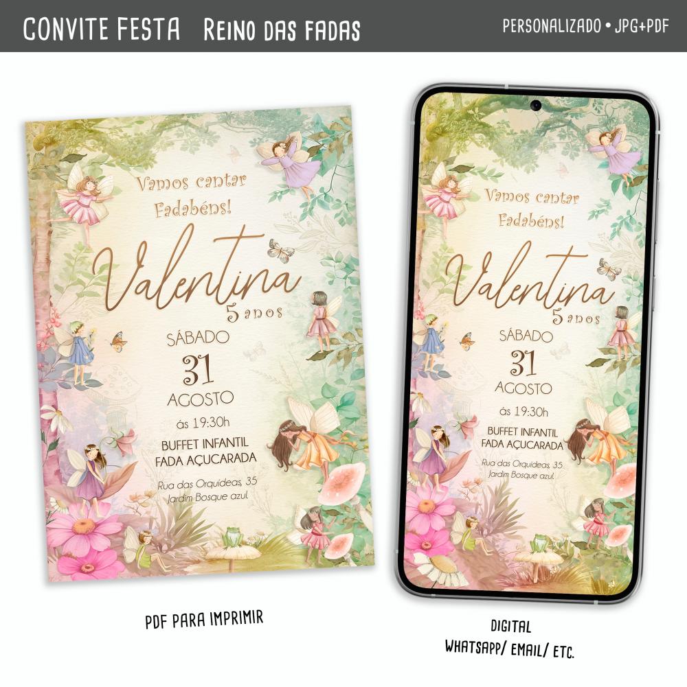 Convite Digital Fadas