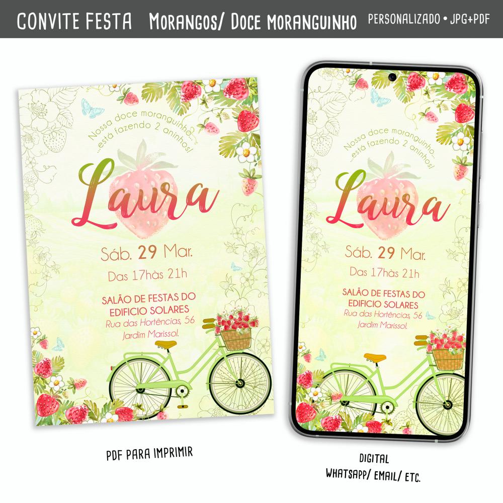 Convite Digital Morango