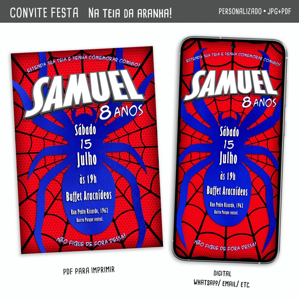 Convite Digital Homem-aranha #2