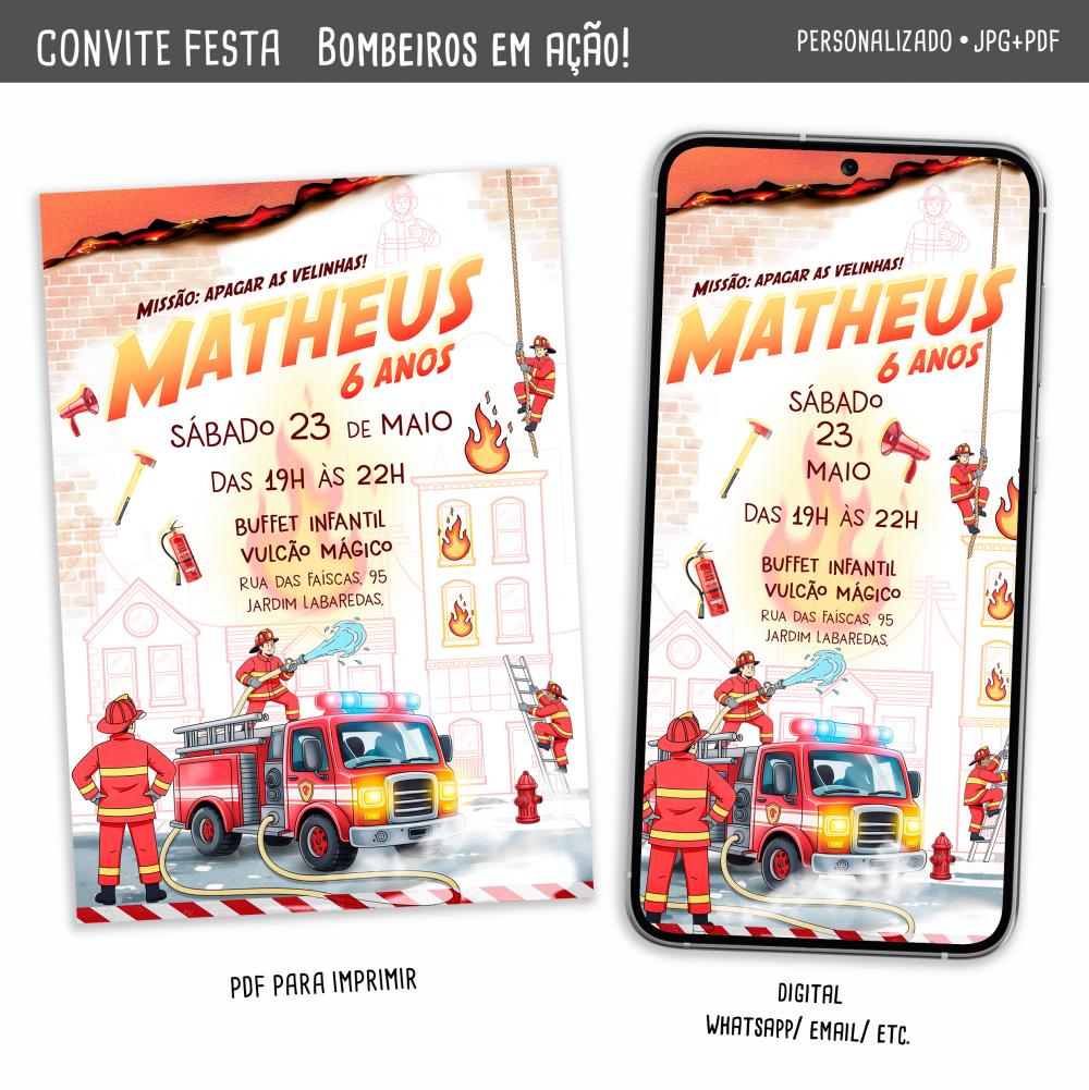 Convite Digital Bombeiros