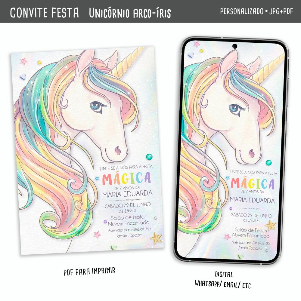 Convite Digital Unicórnio