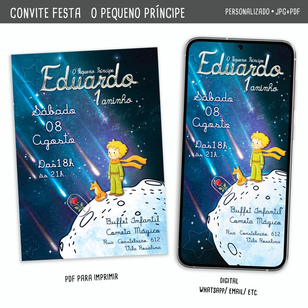 Convite Digital o Pequeno Príncipe