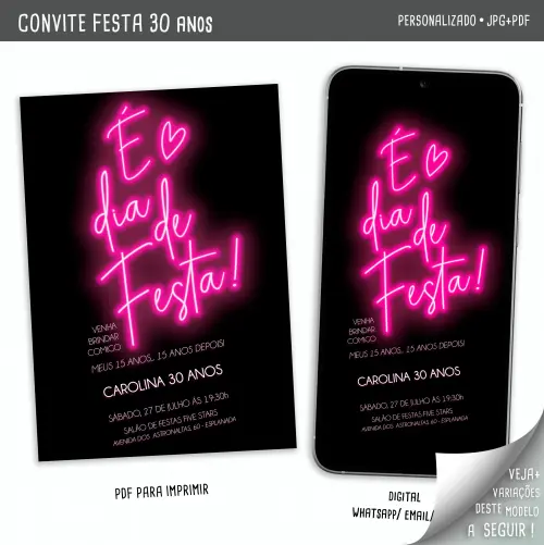 Convite Digital 30 Anos