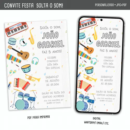 Convite Digital Música/ Instrumentos Musicais 2