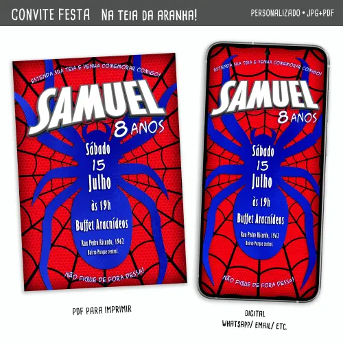 Convite Digital Homem-aranha #2