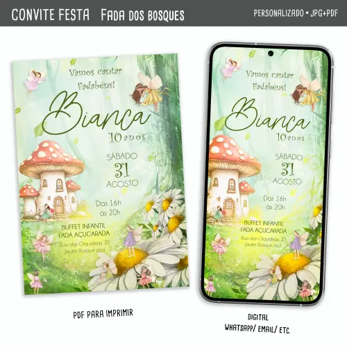 Convite Digital Bosque das Fadas