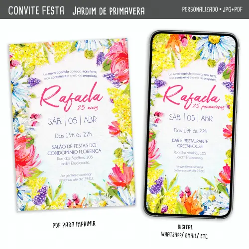 Convite Digital 25 Anos I Primavera (para Todas as Idades)