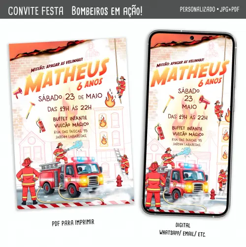 Convite Digital Bombeiros
