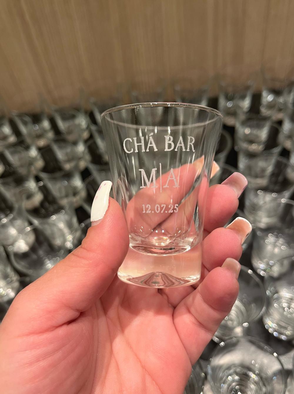Copo de Shot de Vidro Personalizado Laser (uv) - Chá Bar
