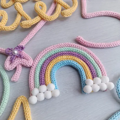 Kit Mesversário em Tricotin Clássico Menina + Nome