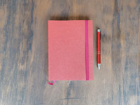 Agenda 2026 Capa de Couro Vermelho