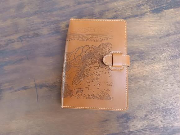 Bullet Journal Caderno de Couro Tartaruga