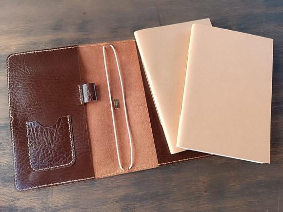 Bullet Journal Marrom Capa com Cadernos de Couro
