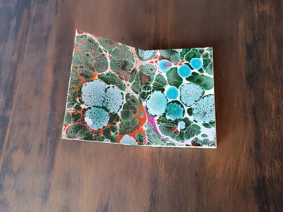 Caderno A6 Folhas de Tecido e Couro