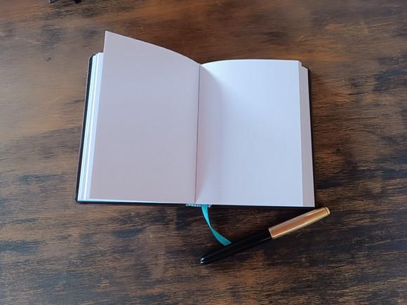 Caderno A6 Marrom Capa Dura de Couro Legítimo